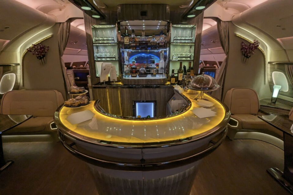 Emirates A380 Onboard Bar